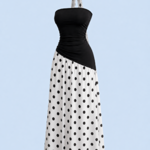 Dress polka strapless