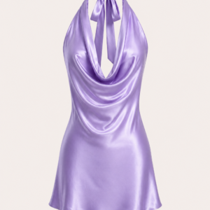 Dress satin lila